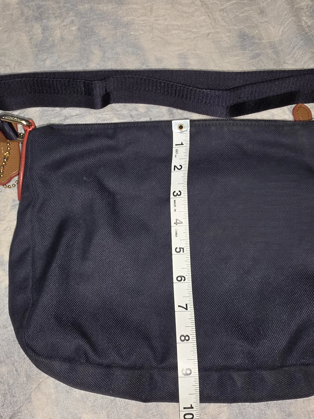 Coach Black Crossbody with Brown Trim and Gold Hardware
